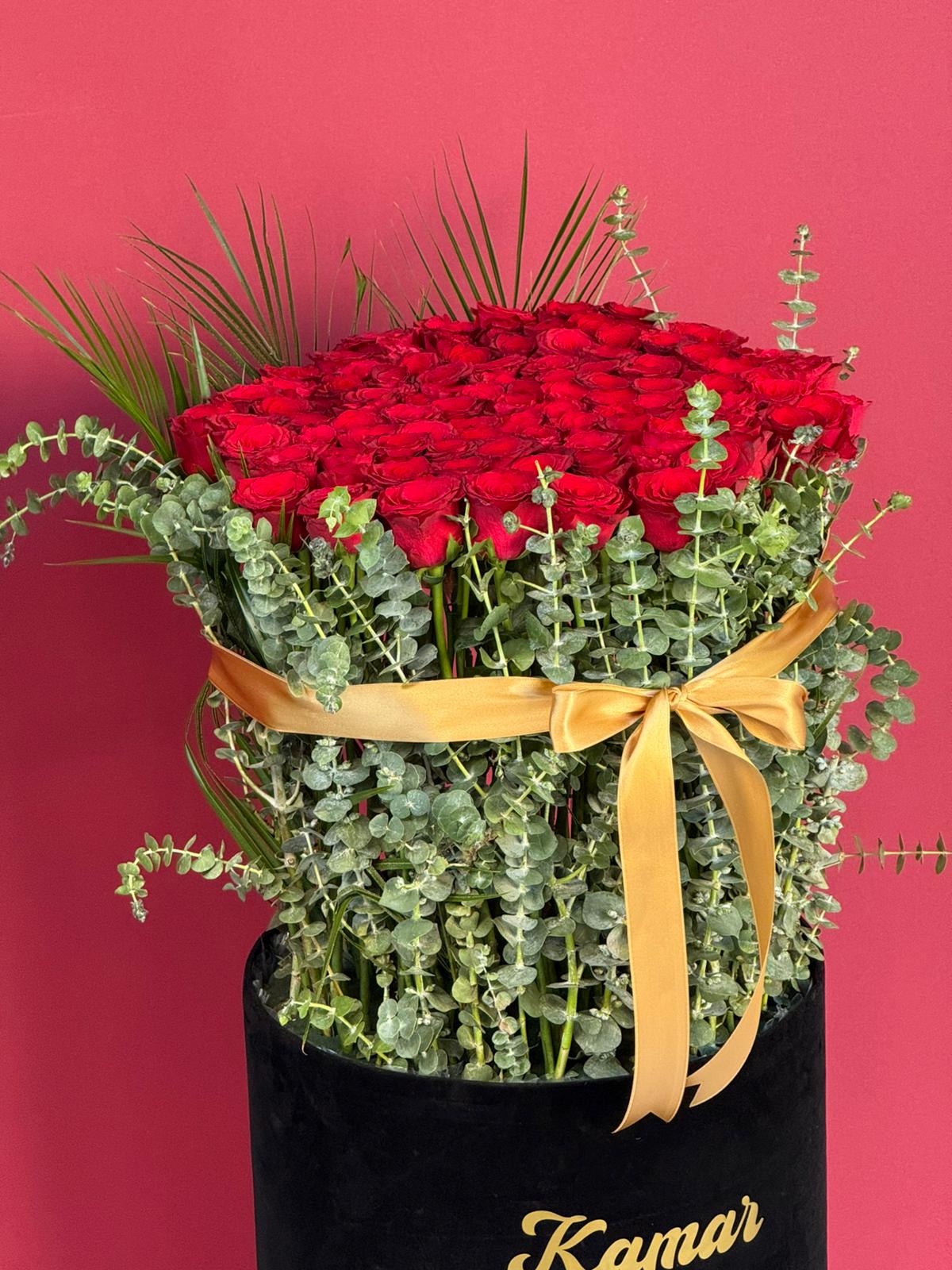 101 Canlı Gül İsteme Kutusu