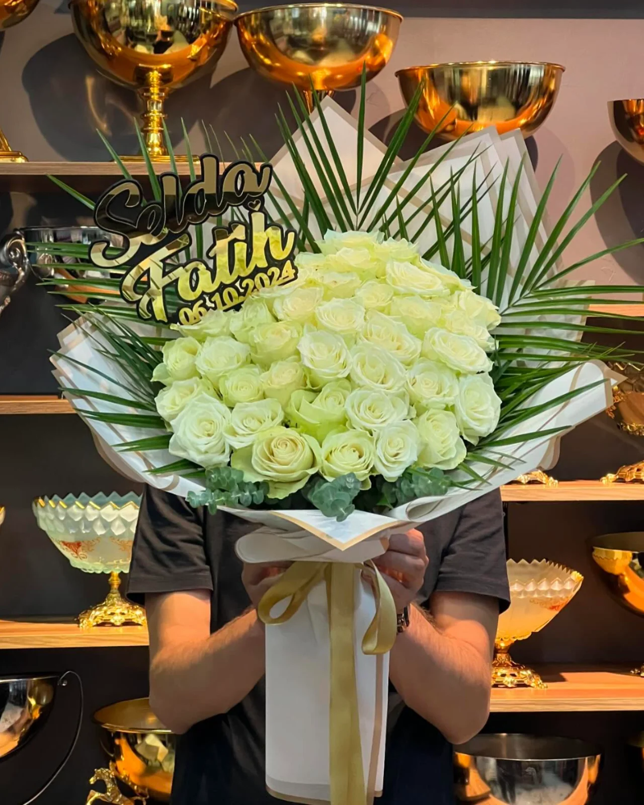 İthal 41 Beyaz Gül Buketi