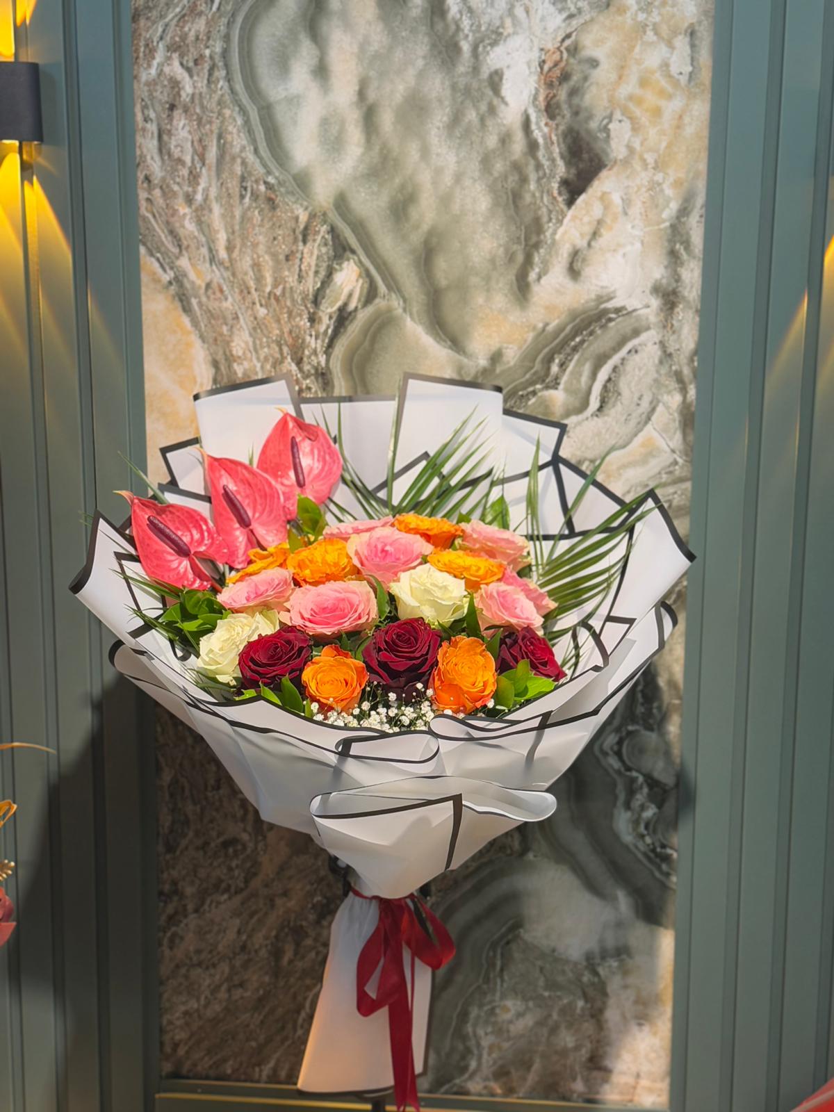 Karışık İthal Gül Buketi